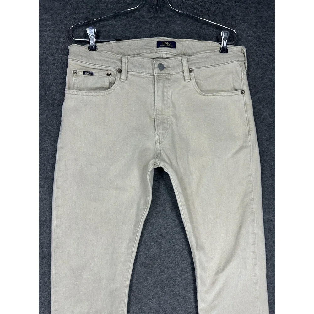 Polo Ralph Lauren Jeans Men 31x30 (fits 32x30) Beige Varick Slim Straight